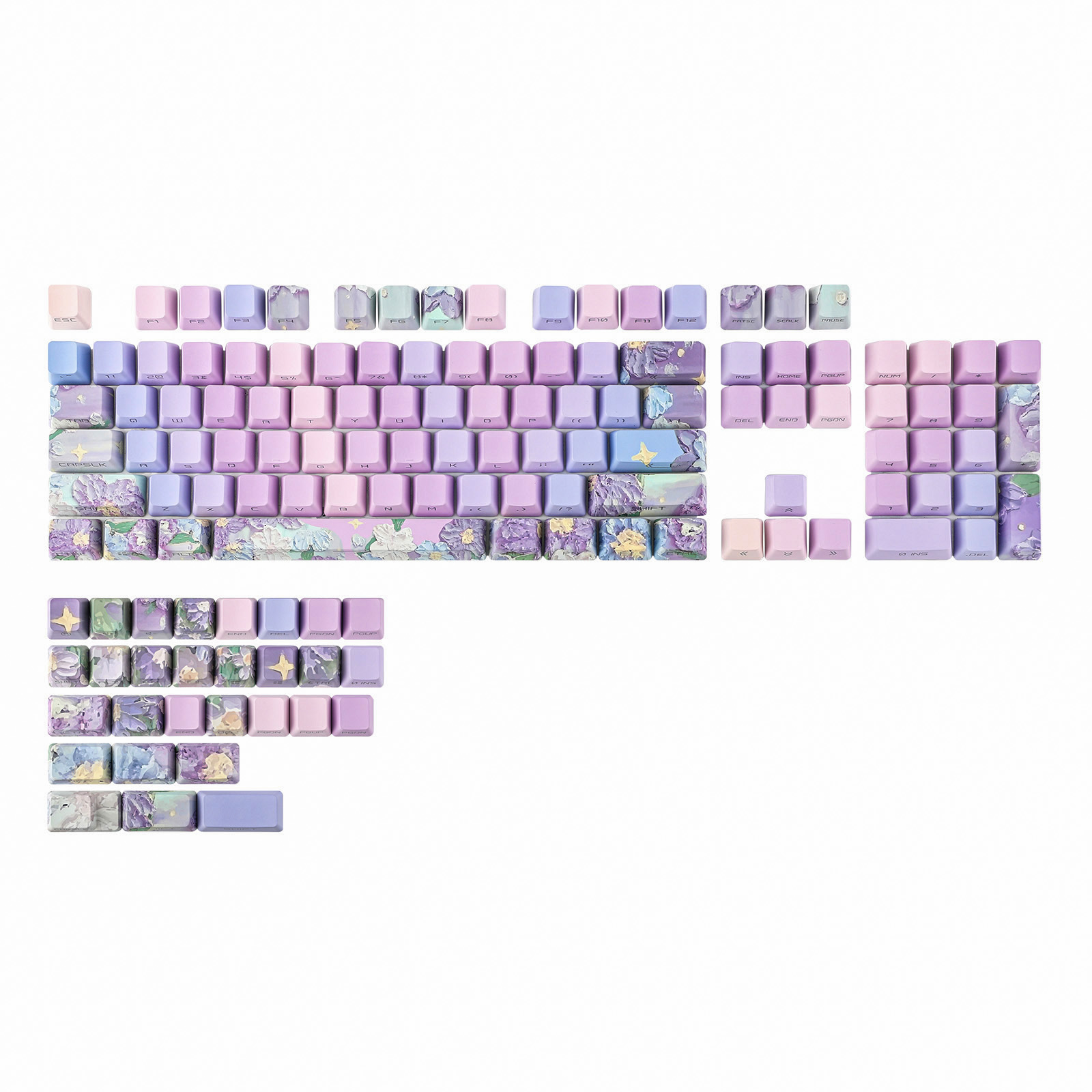 KiiBOOM Violet Keycaps Set 133 - đánh giá và giá Gaming Accessories Aesthetic