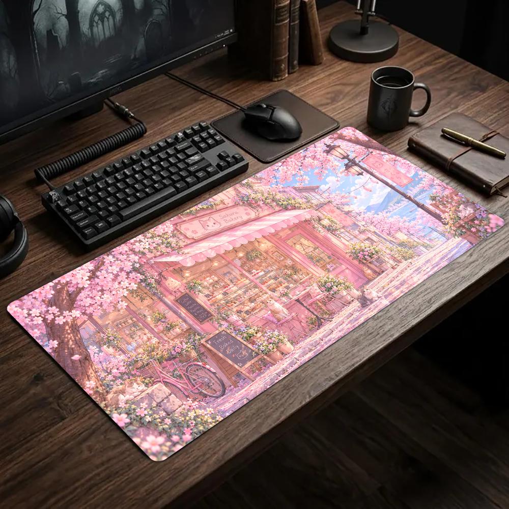 Cherry Blossom Shop Desk Mat T - đánh giá và giá Gaming Accessories Shop