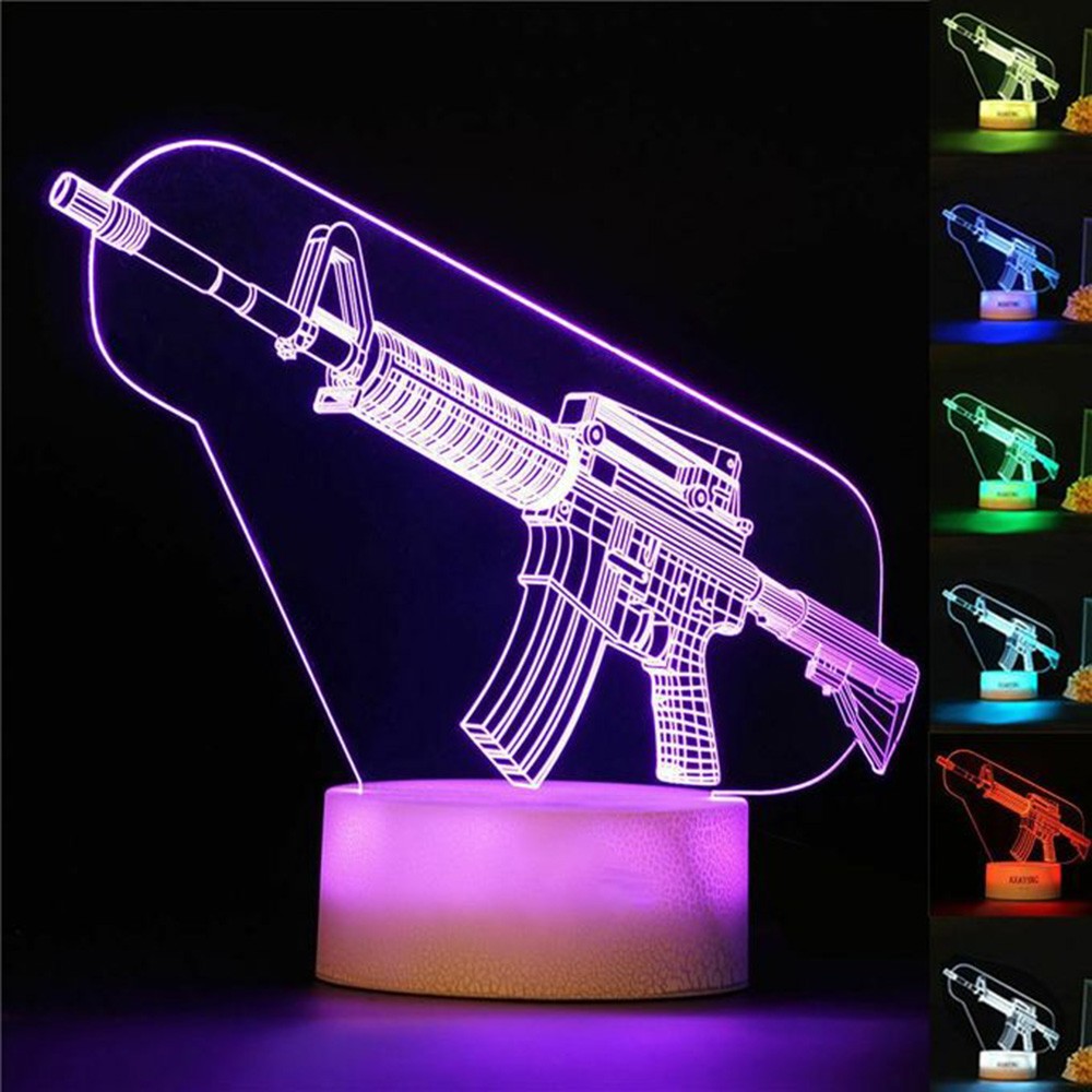 Game Rifle 3d Led Night Light  - đánh giá và giá Accessories For Your Gaming Room